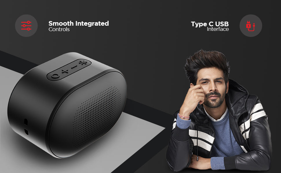 boAt Stone 250 Portable Wireless Speaker with 5W RMS Immersive Audio, RGB LEDs, Up to 8HRS Playtime, IPX7 Water Resistance, Multi-Compatibility Modes