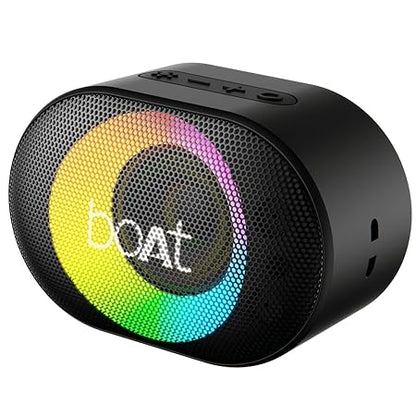 boAt Stone 250 Portable Wireless Speaker with 5W RMS Immersive Audio, RGB LEDs, Up to 8HRS Playtime, IPX7 Water Resistance, Multi-Compatibility Modes